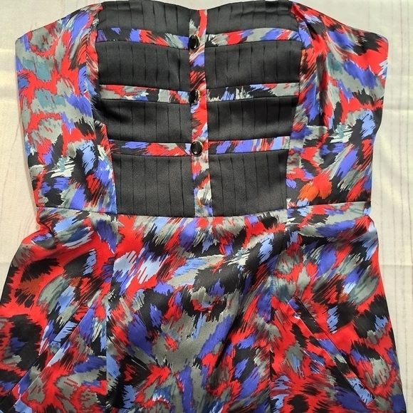 BCBG Strapless Party Dress Cocktail Multicolor Size 6 Formal Wedding Sweetheart - Picture 3 of 14